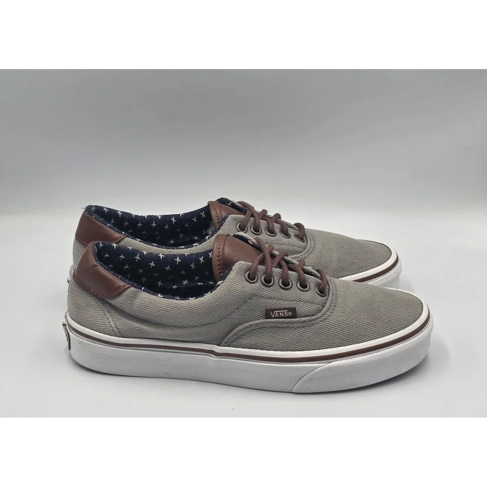 Vans Gray Brown Sneakers Men's 6.5 Women's 8 Low Top Casual 721356